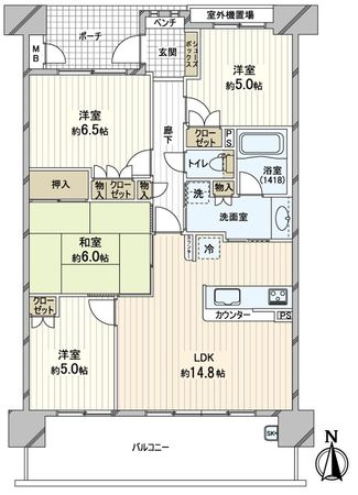 ルネ高槻 間取図(平面図)