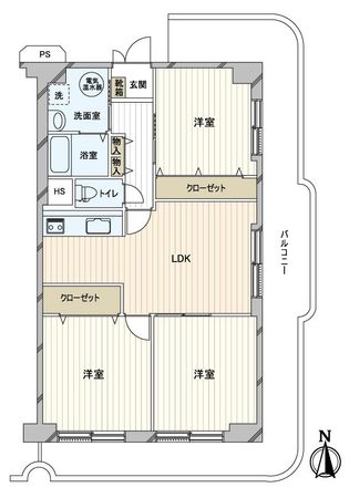 パレス茨木 間取図(平面図)
