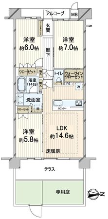 レ・ジェイド高槻別所 間取図(平面図) 間取図(平面図)