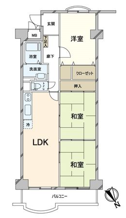 コープ野村高槻 間取図(平面図) コープ野村高槻 間取図(平面図)