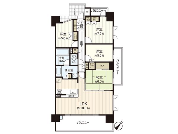 ウェリス高槻パークスクエア 間取図(平面図)