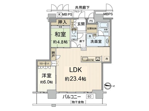 ジオタワー高槻ミューズガーデン 間取図(平面図)