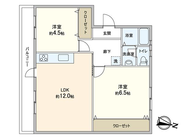 富田第二住宅 61号棟 間取図(平面図) 富田第二住宅 61号棟 間取図(平面図)