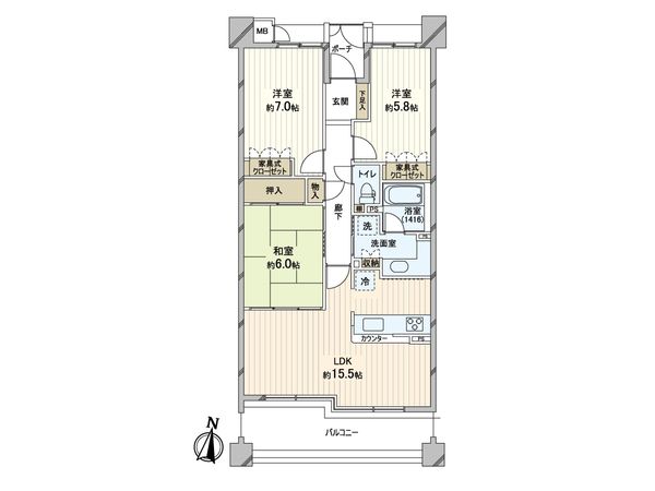 サーパス高槻 間取図(平面図) サーパス高槻 間取図(平面図)