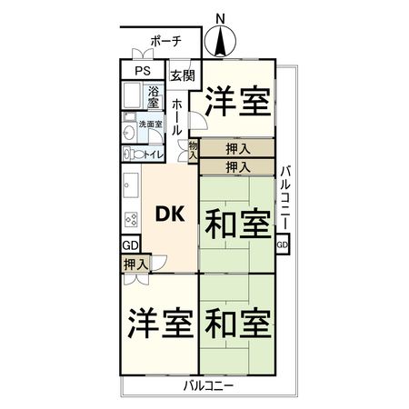 高槻スカイハイツ 間取図(平面図) 高槻スカイハイツ 間取図(平面図)