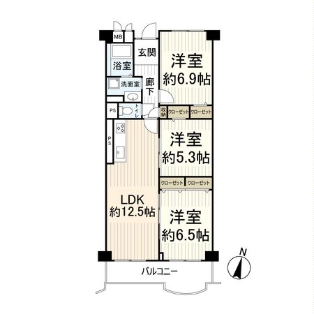 コープ野村高槻 E棟 間取図(平面図) コープ野村高槻 E棟 間取図(平面図)