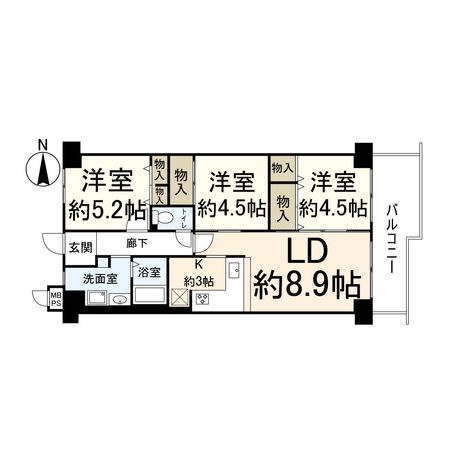 マイシティー高槻 間取図(平面図) マイシティー高槻 間取図(平面図)