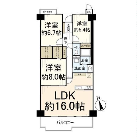 ライオンズマンション高槻南 間取図(平面図) ライオンズマンション高槻南 間取図(平面図)