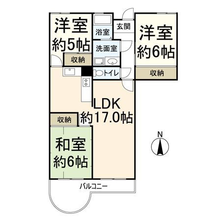 阪急上牧ドリームマンション 間取図(平面図)
