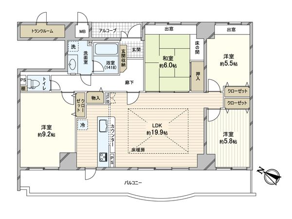 アルテ高槻エミネンス 間取図(平面図)