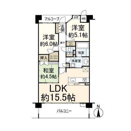 クレアガーデン高槻松風館 間取図(平面図) クレアガーデン高槻松風館 間取図(平面図)