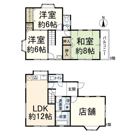 高槻市富田丘町 間取図(平面図) 高槻市富田丘町 間取図(平面図)