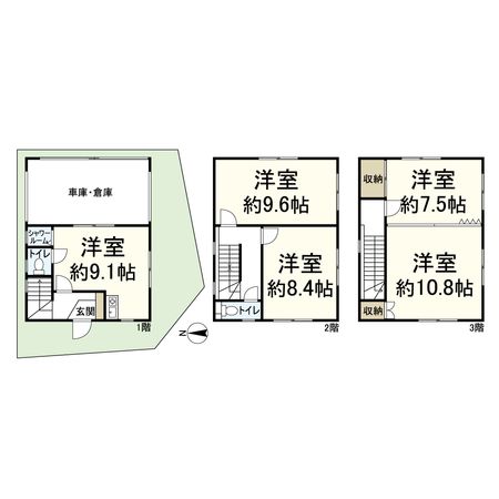 高槻市富田町1丁目 間取図(平面図) 高槻市富田町1丁目 間取図(平面図)