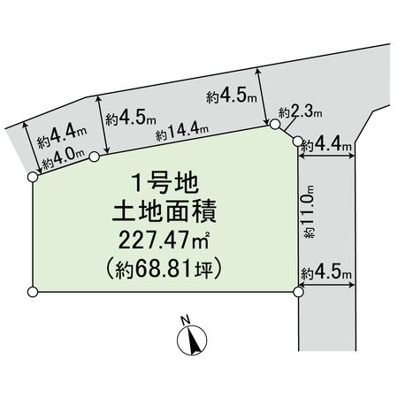 北春日丘二丁目(1号地) 区画図 北春日丘二丁目(1号地) 区画図