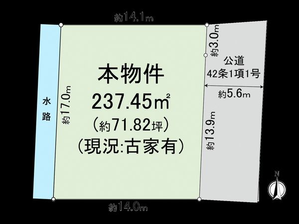 鮎川三丁目 土地 区画図