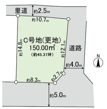 西安威一丁目(C号地) 土地 土地写真