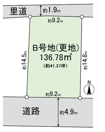 西安威一丁目(B号地) 土地 区画図