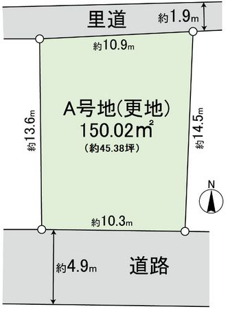 西安威一丁目(A号地) 土地 区画図
