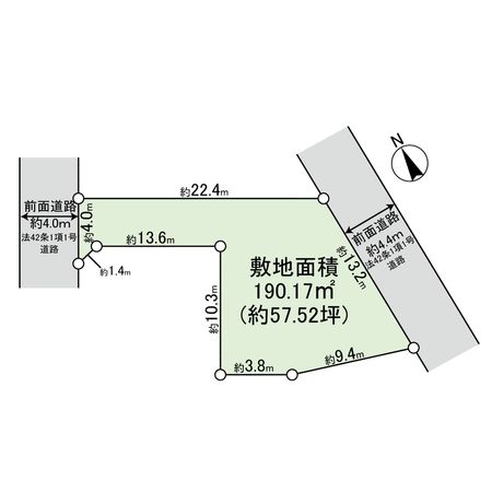 北春日丘二丁目 土地 区画図