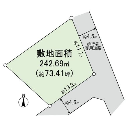 北春日丘二丁目 土地 区画図