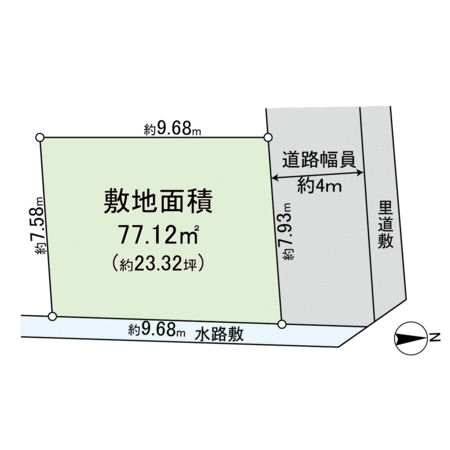 五十鈴町 建築条件付土地 地形図