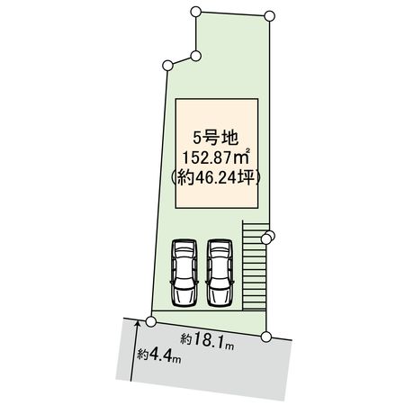 南春日丘一丁目 5号地 区画図 南春日丘一丁目 5号地 区画図