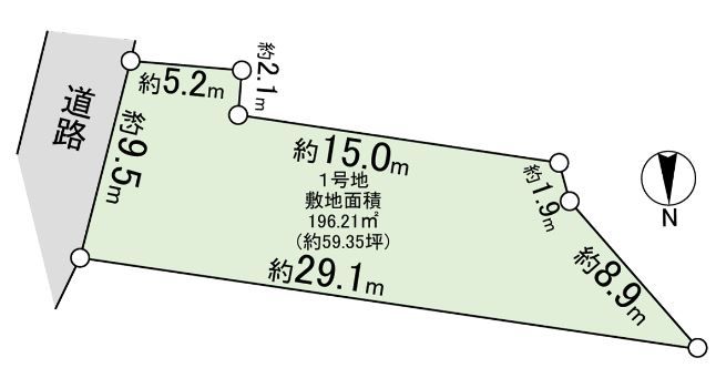 北春日丘三丁目(1号地) 土地 区画図 北春日丘三丁目(1号地) 土地 区画図