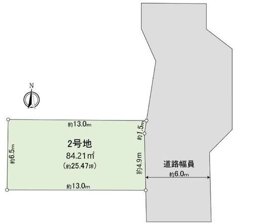 三島丘一丁目 土地 (2号地) 区画図 三島丘一丁目 土地 (2号地) 区画図