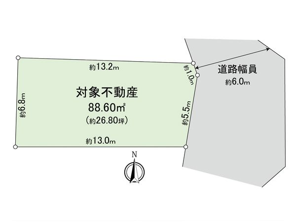三島丘一丁目 土地 (1号地) 区画図 三島丘一丁目 土地 (1号地) 区画図