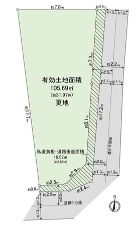 上穂積二丁目 土地 区画図 上穂積二丁目 土地 区画図