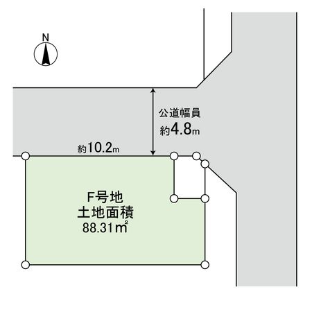 目垣一丁目(F号地) 土地 区画図 目垣一丁目(F号地) 土地 区画図