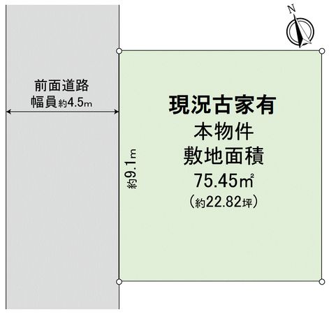 箕面市半町四丁目 土地 区画図 箕面市半町四丁目 土地 区画図