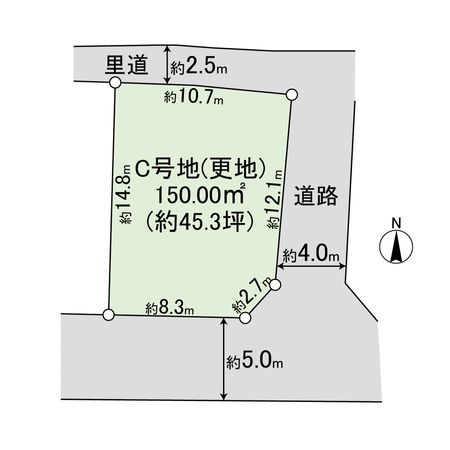 西安威一丁目(C号地) 土地 区画図