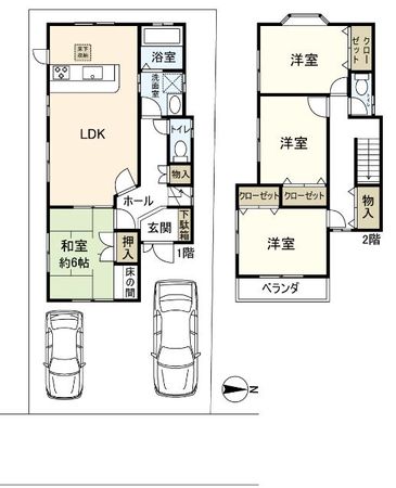 星見町 戸建 間取図(平面図)