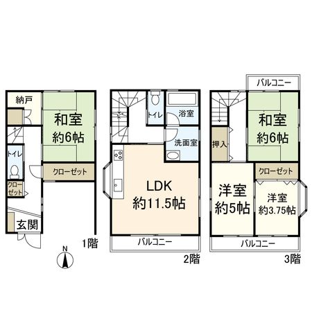 平田二丁目 戸建 間取図(平面図) 平田二丁目 戸建 間取図(平面図)