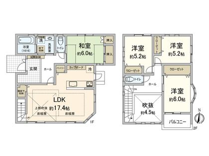 山手台新町三丁目 戸建 間取図(平面図)