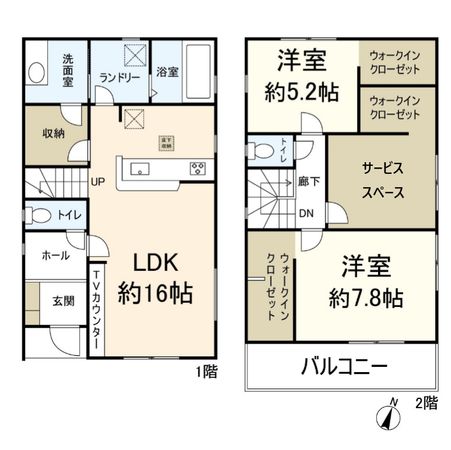 島二丁目(3号棟)新築戸建 間取図(平面図) 島二丁目(3号棟)新築戸建 間取図(平面図)
