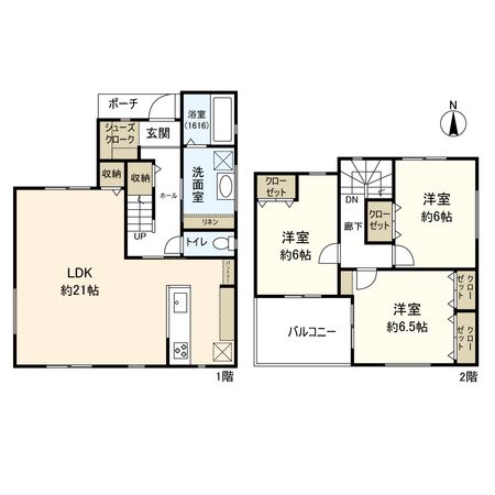 目垣一丁目(3号地)新築戸建 間取図(平面図) 目垣一丁目(3号地)新築戸建 間取図(平面図)