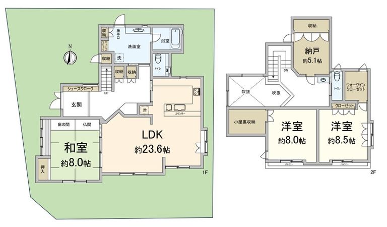 並木町 戸建 間取図(平面図)