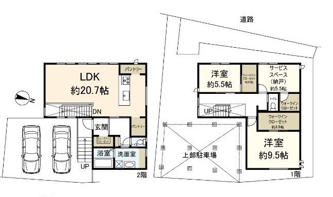 北春日丘二丁目 新築戸建 間取図(平面図) 北春日丘二丁目 新築戸建 間取図(平面図)