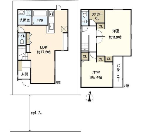 花園二丁目 新築戸建 間取図(平面図)