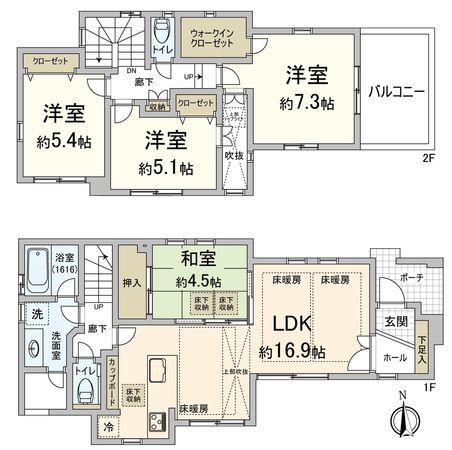 春日五丁目 戸建 間取図(平面図)