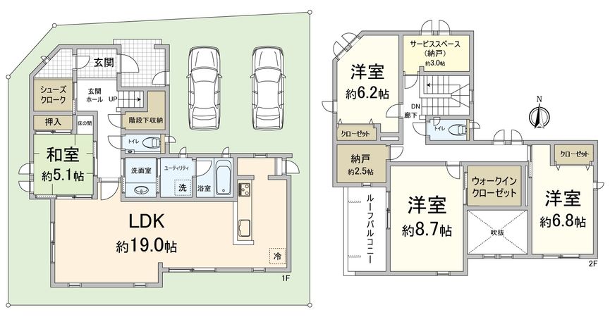 戸伏町 戸建 間取図(平面図)