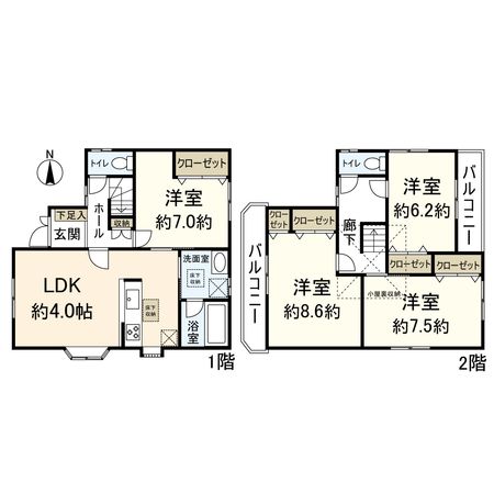 鮎川一丁目 戸建 間取図(平面図) 鮎川一丁目 戸建 間取図(平面図)