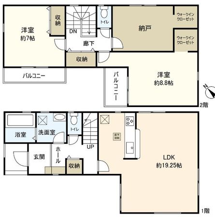 上野町(5号棟)新築戸建 間取図(平面図)