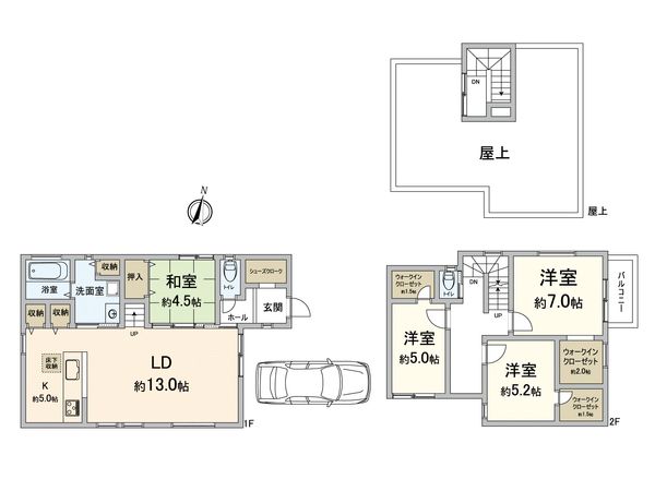 上野町 戸建 間取図(平面図) 上野町 戸建 間取図(平面図)