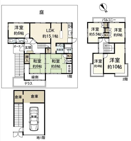 北春日丘一丁目 戸建 間取図(平面図) 北春日丘一丁目 戸建 間取図(平面図)
