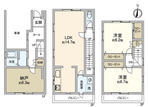 大池二丁目 戸建 間取図(平面図)