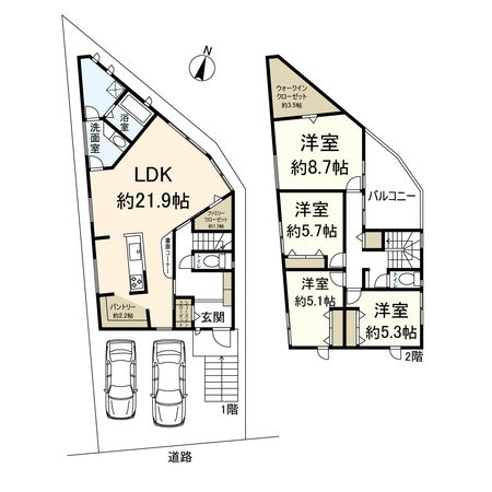 郡山二丁目(3号地) 戸建 間取図(平面図) 郡山二丁目(3号地) 戸建 間取図(平面図)