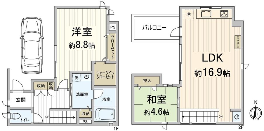橋の内三丁目 戸建 間取図(平面図)